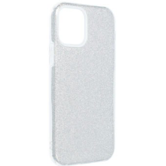 Silikónové puzdro na Apple iPhone 13 Pro Max Forcell Shining strieborné