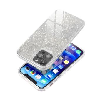 Silikónové puzdro na Apple iPhone 13 Pro Max Forcell Shining strieborné