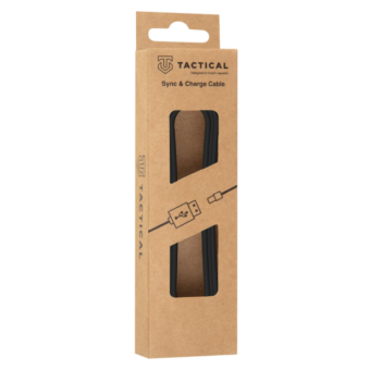 Kábel Tactical Smooth Thread USB-C/USB-C 0.3 m čierny