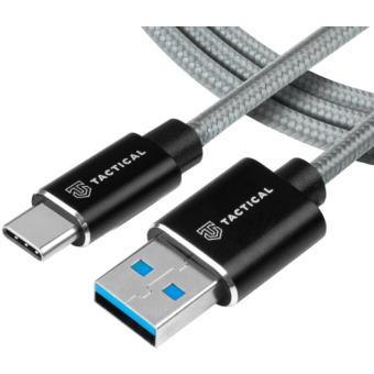 Kábel Tactical Fast Rope Aramid 023, USB-A na USB-C, 2m, sivý