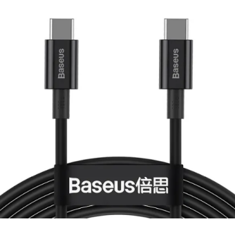Kábel Baseus Superior Fast Charging CATYS-C01, USB-C na USB-C 100W, 2m, čierny