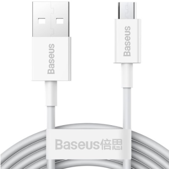 Kábel Baseus Superior CAMYS-A02, microUSB 2A, Fast Charging, 2m, biely