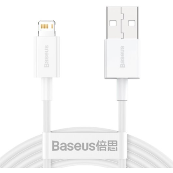 Kábel Baseus Superior CALYS-C02, Lightning USB 2.4A, Fast Charge, 2m, biely