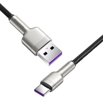 Kábel Baseus Cafule CAKF000001, USB na USB-C 66W, 0,25m, čierny