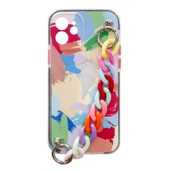 Silikónové puzdro na Apple iPhone 12 Pro retiazka vzor 4