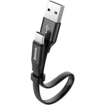 Kábel Baseus Nimble CATMBJ-01, USB na USB-C, 23cm, čierny