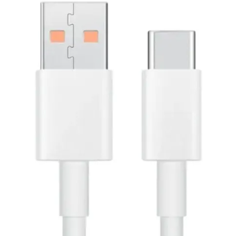 Kábel Xiaomi 6A, USB-A na USB-C, podpora 67W, 1m, biely (Bulk)