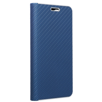 Diárové puzdro na Samsung Galaxy S22 Ultra 5G Forcell Luna Carbon modré