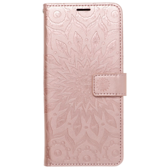 Diárové puzdro na Samsung Galaxy S22 5G Forcell MEZZO mandala ružovozlaté