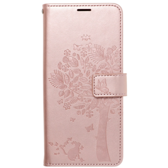 Diárové puzdro na Xiaomi MI 11 Lite/Mi 11 Lite 5G Forcell MEZZO tree ružovo-zlaté