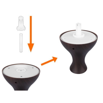 Vonný difúzer Air Humidifier LTC tmavo hnedý