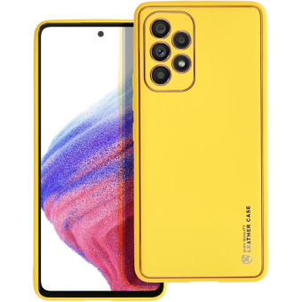 Plastové puzdro na Samsung Galaxy A53 5G A536 Forcell Leather žlté