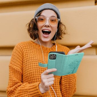 Diárové puzdro na Samsung Galaxy A53 5G Forcell MEZZO tree zelené 