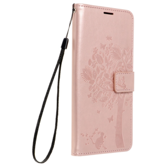 Diárové puzdro na Samsung Galaxy A53 5G Forcell MEZZO tree ružovozlaté