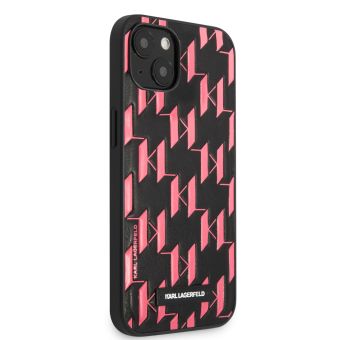Plastové puzdro Karl Lagerfeld na Apple iPhone 13 KLHCP13MMNMP1P Monogram Plaque ružové