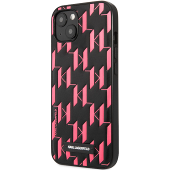 Plastové puzdro Karl Lagerfeld na Apple iPhone 13 KLHCP13MMNMP1P Monogram Plaque ružové