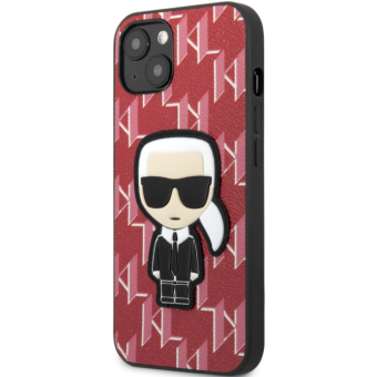 Plastové puzdro Karl Lagerfeld na Apple iPhone 13 Pro Max KLHCP13XPMNIKPI Monogram Ikonik červené