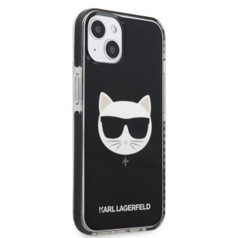 Plastové puzdro Karl Lagerfeld na Apple iPhone 13 Pro KLHCP13LTPECK Choupette Head čierne