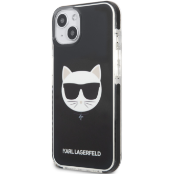 Plastové puzdro Karl Lagerfeld na Apple iPhone 13 Pro KLHCP13LTPECK Choupette Head čierne
