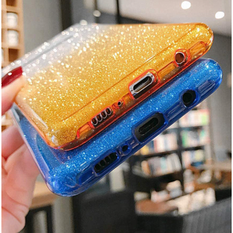 Silikónové puzdro na Samsung Galaxy S22 5G Shine Bling čierno-strieborné