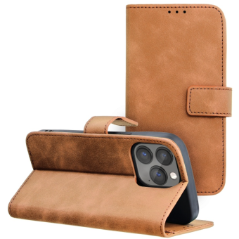 Diárové puzdro na Apple iPhone 13 Pro Forcell Tender hnedé