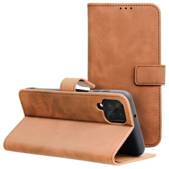 Diárové puzdro na Samsung Galaxy A12/M12 Forcell Tender hnedé