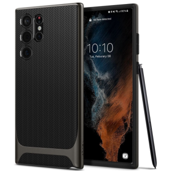 Plastové puzdro na Samsung Galaxy S22 Ultra 5G Spigen Neo Hybrid čierne