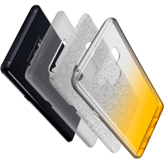 Silikónové puzdro na Samsung Galaxy A13 A135 LTE Shine Bling ružovo-strieborné