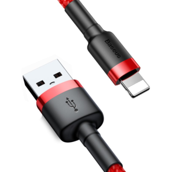 Kábel Baseus Cafule CALKLF-A09, USB na Lightning 8-pin 2,4A , 0.5m, červený