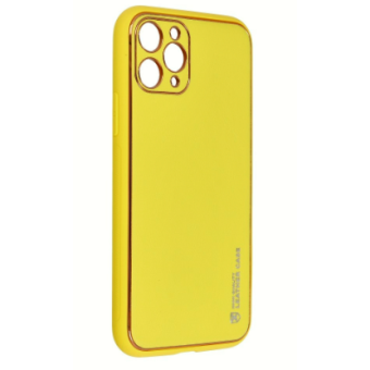 Plastové puzdro na Xiaomi Redmi Note 11/11s Forcell LEATHER žlté