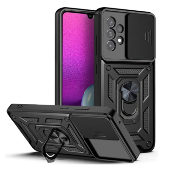 Odolné puzdro na Poco X4 Pro 5G Tech-protect Camshield Ring Armor čierne