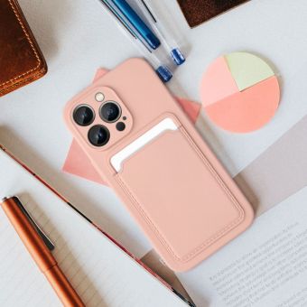 Silikónové puzdro na Apple iPhone 11 Forcell Card ružové