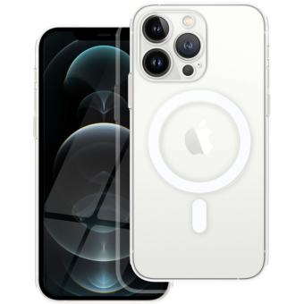 Plastové puzdro na Apple iPhone 12 Pro Clear Mag transparentné
