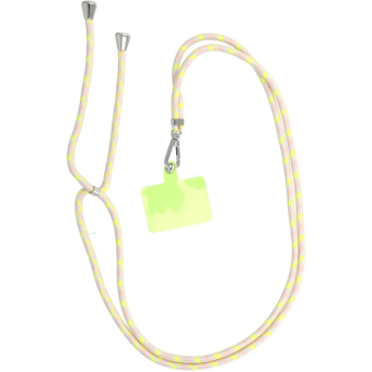 Nastaviteľná šnúrka na mobil žlto-sivá