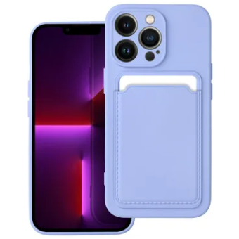 Silikónové puzdro na Apple iPhone 13 Pro Max Forcell Card fialové