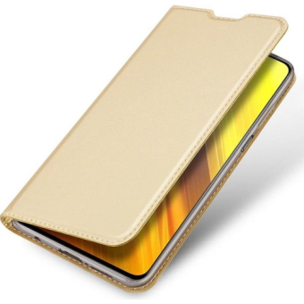 Diárové puzdro na Xiaomi Redmi 10C/Poco C40 Dux Ducis Skin Pro zlaté
