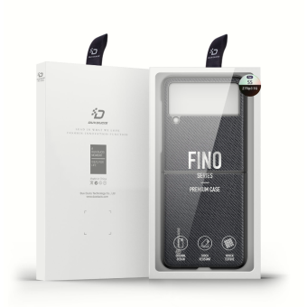 Plastové puzdro na Samsung Z Flip 3 F711 5G Dux Ducis Fino Nylon TPC/TPU čierne 
