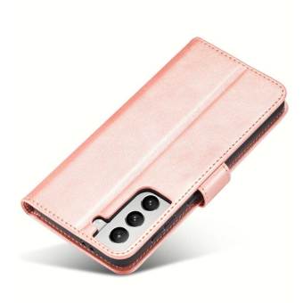 Diárové puzdro na Samsung Galaxy S22 Ultra 5G Magnet Elegant Book ružovo-zlaté