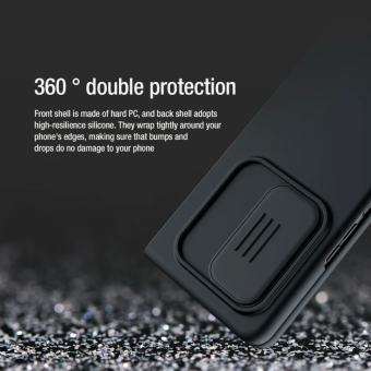 Silikónové puzdro na Samsung Galaxy Z Fold 3 F926 5G Nillkin Camshield čierne