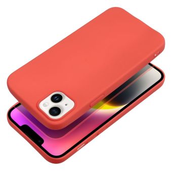 Silikónové puzdro na Apple iPhone 14 Plus Forcell Silicone Lite broskyňové