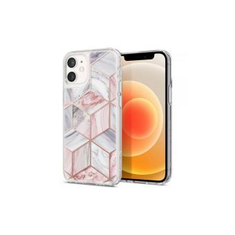 Odolné puzdro na Apple iPhone 12 Mini Spigen Cyrill Cecile Marble ružové