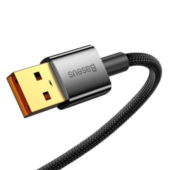 Kábel Baseus Explorer CATS000201, rýchle nabíjanie, dátový, USB - USB-C 100W, 1m, čierny