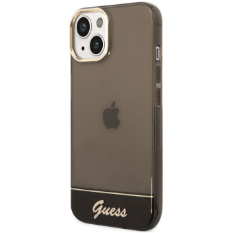 Kryt na Apple iPhone 14 Plus Guess Camera Outline Translucent GUHCP14MHGCOK čierne