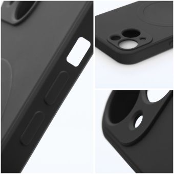 Silikónové puzdro na Apple iPhone 12 Pro Silicone Mag Cover čierne
