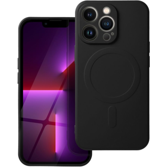 Silikónové puzdro na Apple iPhone 13 Pro Silicone Mag Cover čierne