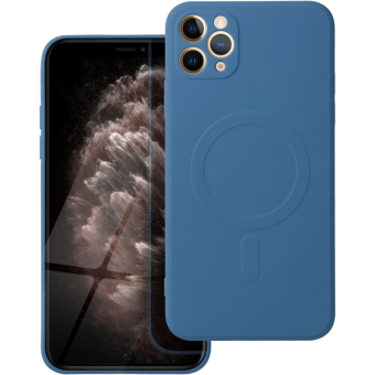 Silikónové puzdro na Apple iPhone 11 Pro Max Silicone Mag Cover modré