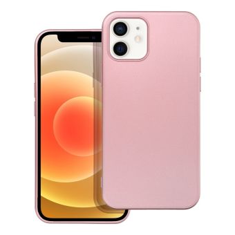 Silikónové puzdro na Apple iPhone 12/12 Pro Metallic ružové