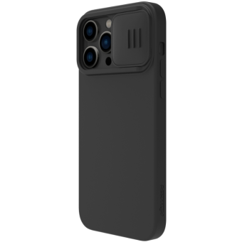 Silikónové puzdro na Apple iPhone 14 Pro Nillkin CamShield Silky Magnetic čierne