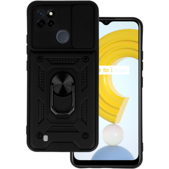 Odolné puzdro na Realme C21Y/C25Y Camshield Ring Armor čierne