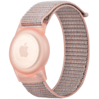Detský náramok na Apple AirTag Tech-protect Nylon ružová